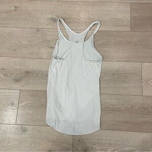 Lululemon Athletica Light Gray Striped Tank Top